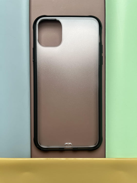 Clear Black Matte Transparent Case For iPhone