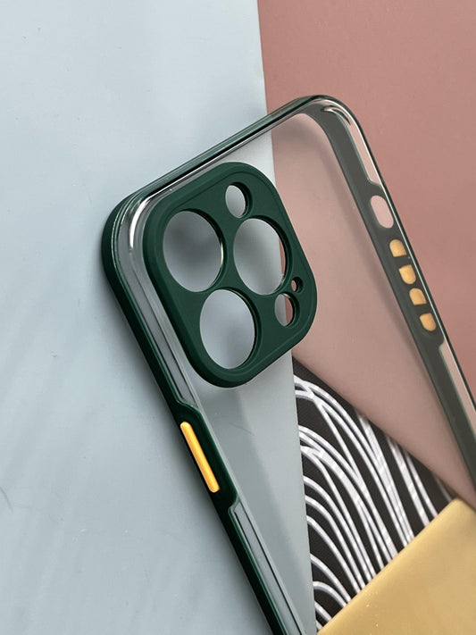 Clear Acrylic Green Hard PC Non-Yellow case for iPhone