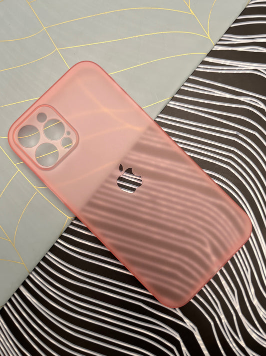 K-Doo Pink Ultra Slim Logo Cut Paper Case For iPhone