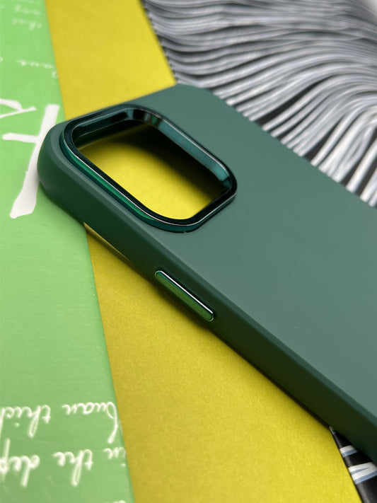 Premium Matte Silicon With Metal Camera Ring Case