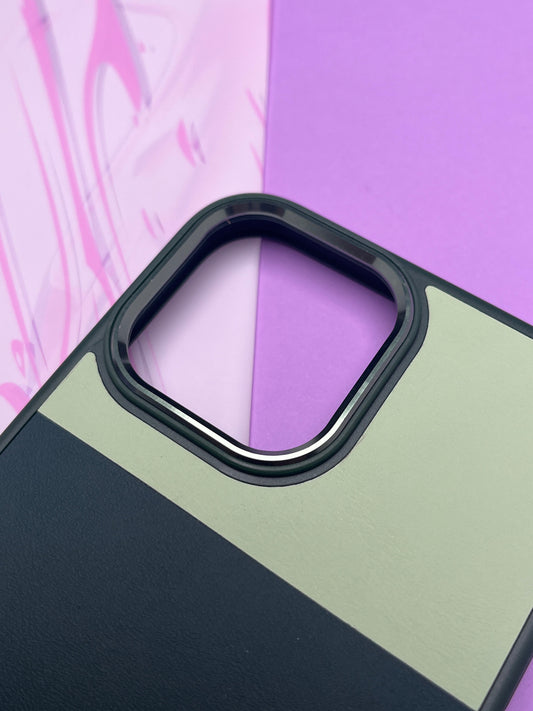 Fantastic Green Tri Color Leather Case For iPhone