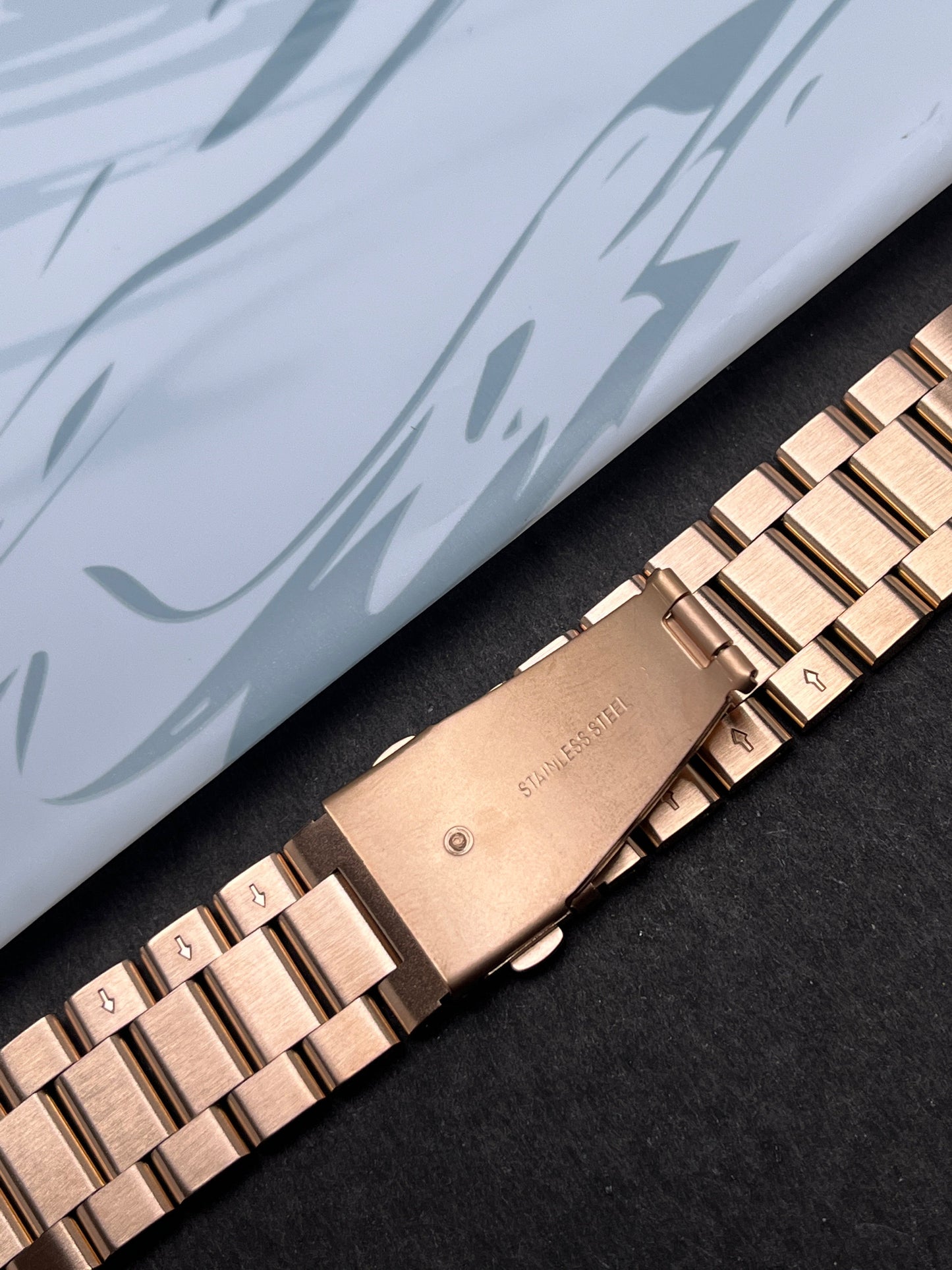 Rose Gold Stainless Steel Metal Strap for Apple Watch