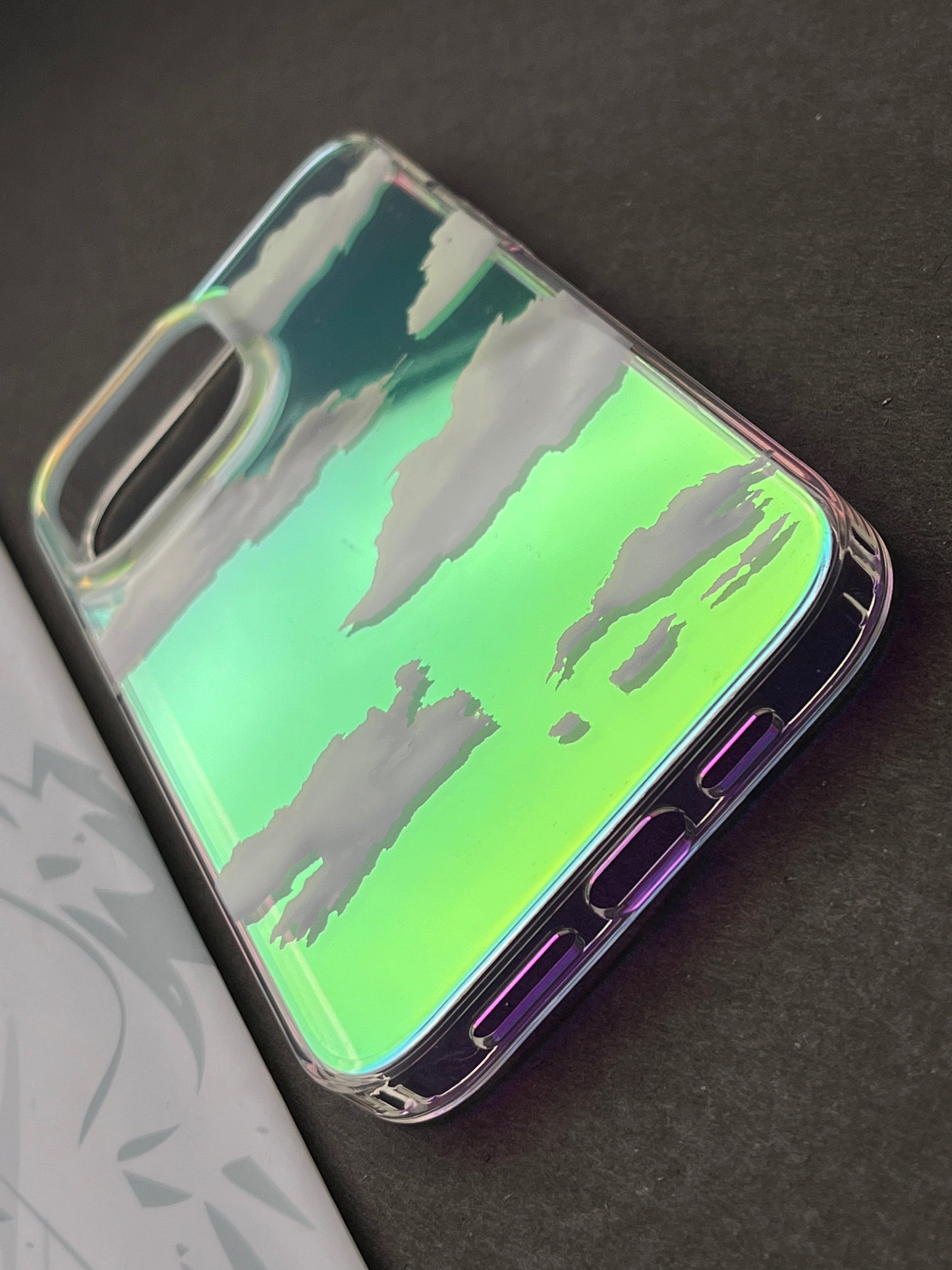 Laser Cloud Pattern Bling Shiny Color Changing Design Case For iPhone