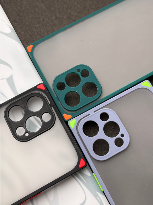 Smoke Matte With Square Corner Bumper Case For iPhone 12 Pro