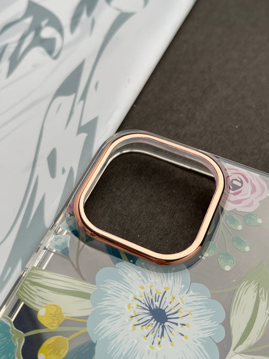 QY Premium Ladies Pink Flower Case for iPhone