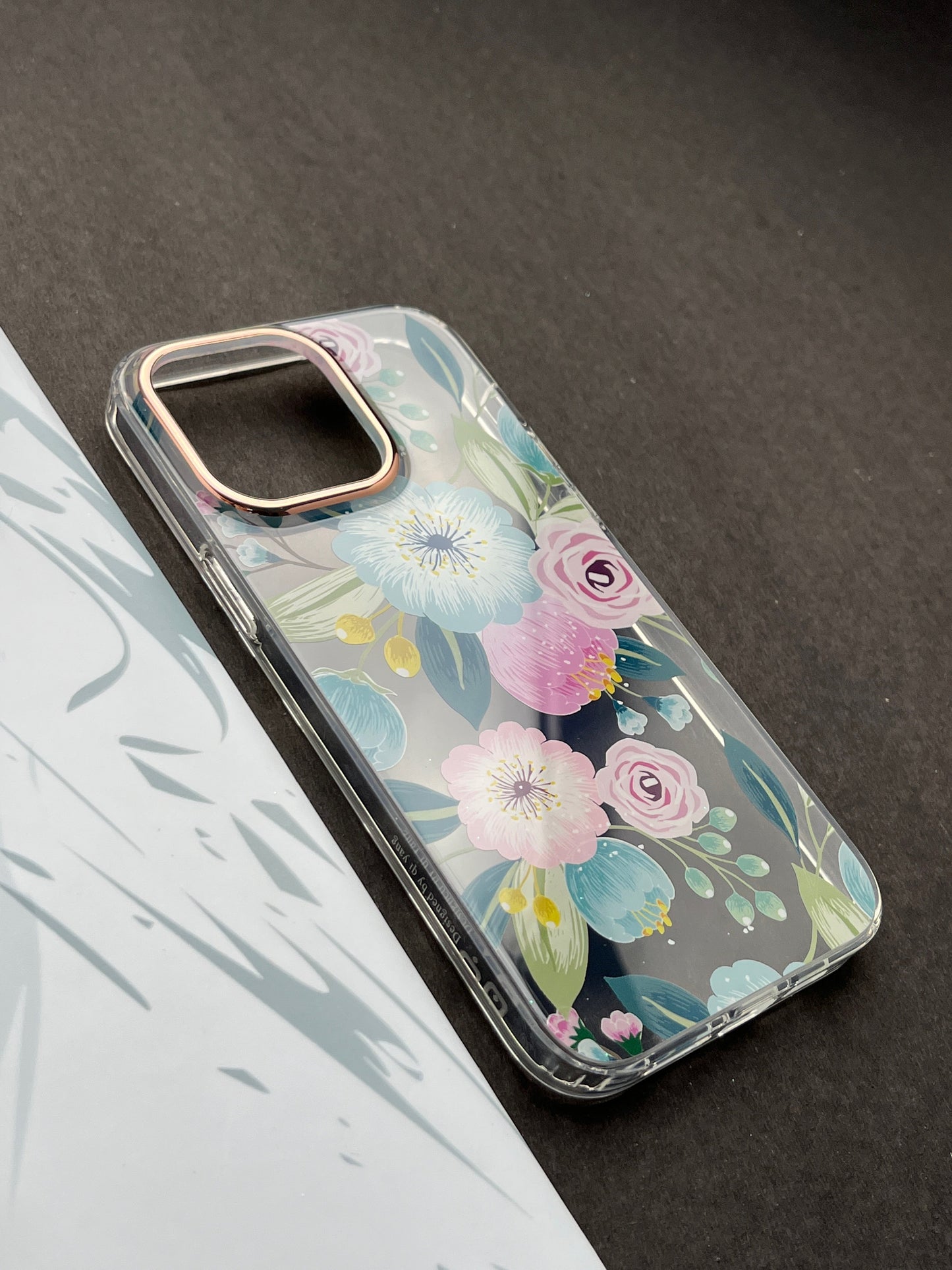 QY Premium Ladies Pink Flower Case for iPhone