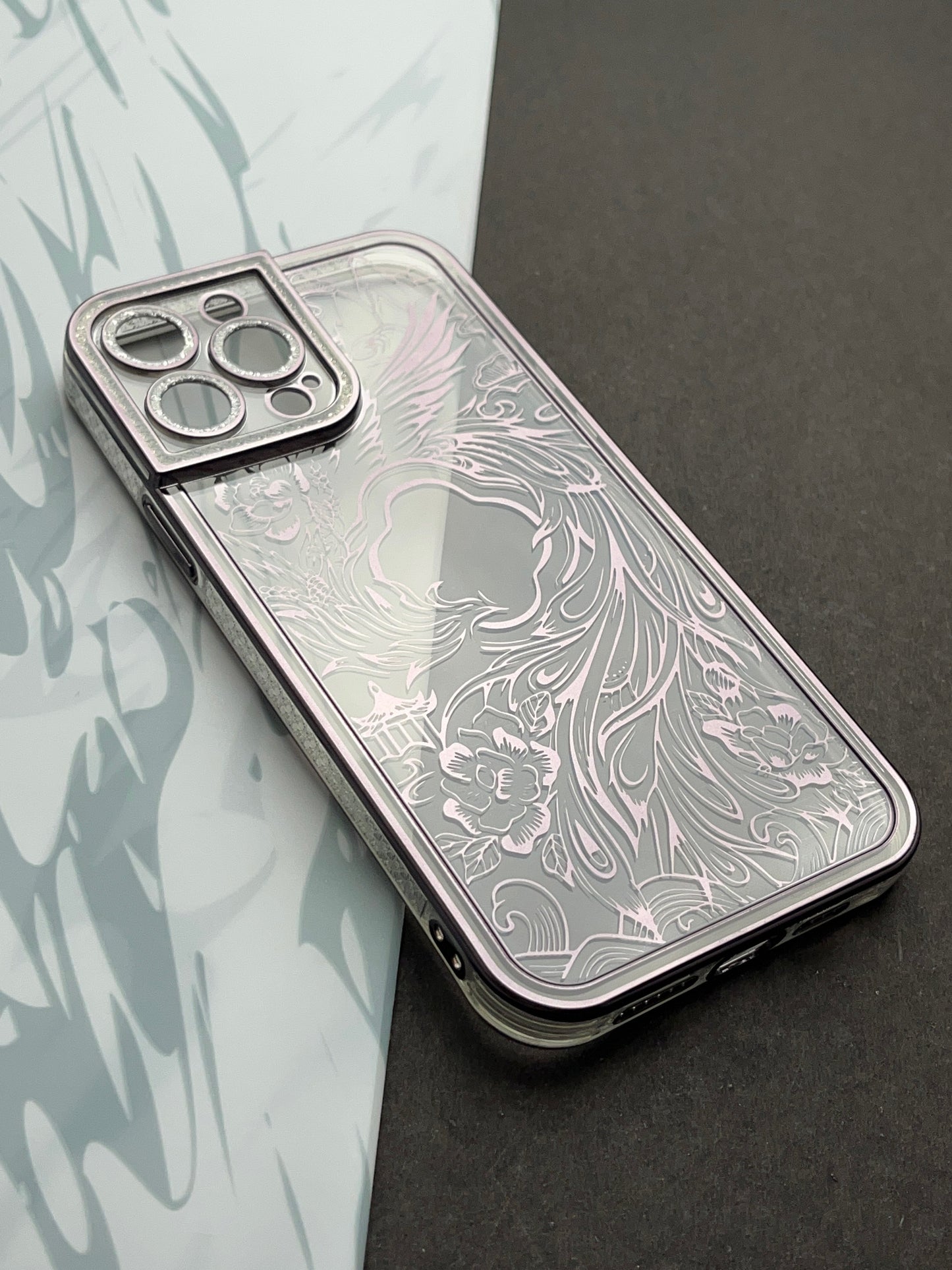 Black Sparkling designer Soft Silicon Case For iPhone