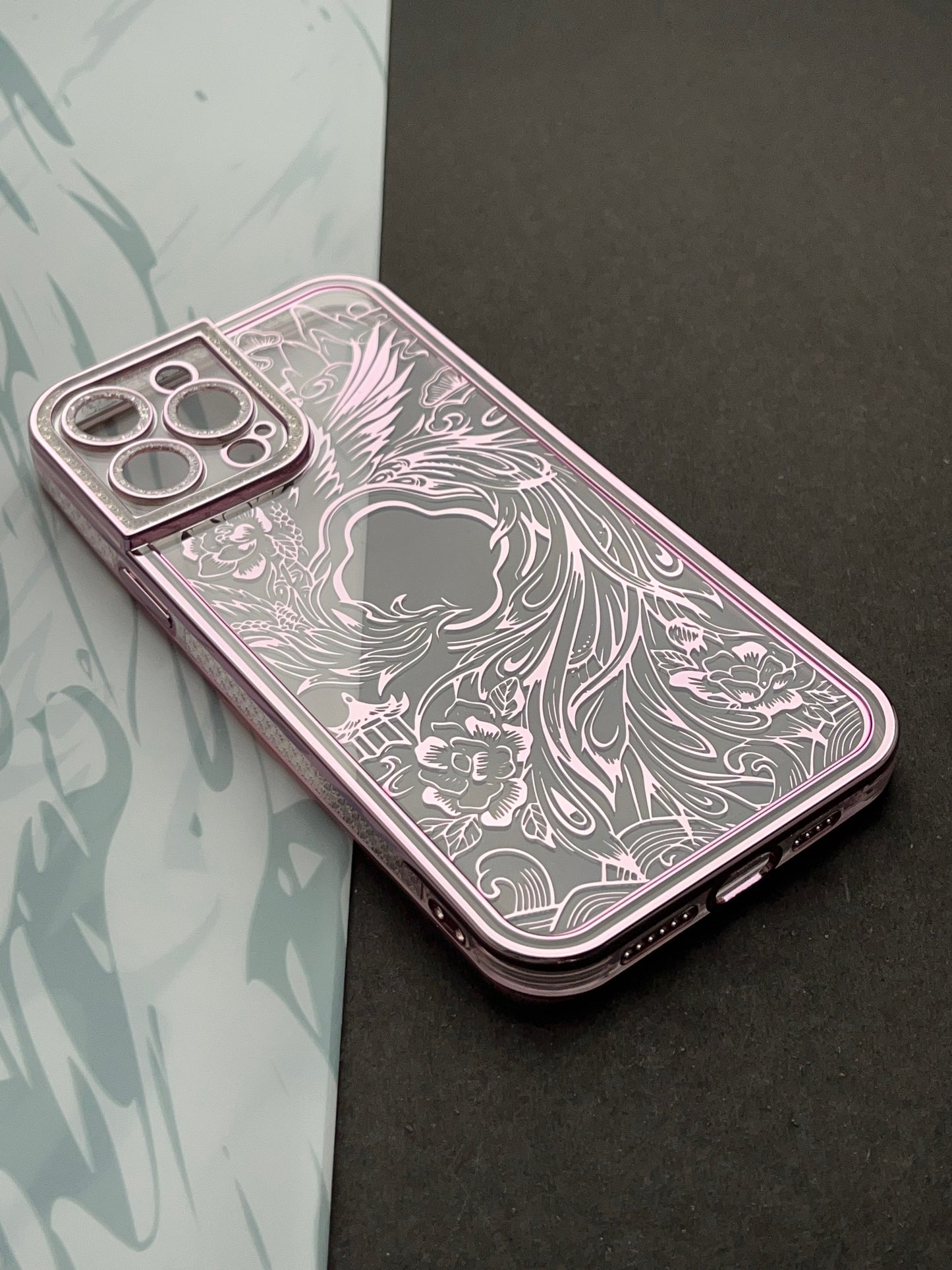Pink Sparkling designer Soft Silicon Case For iPhone