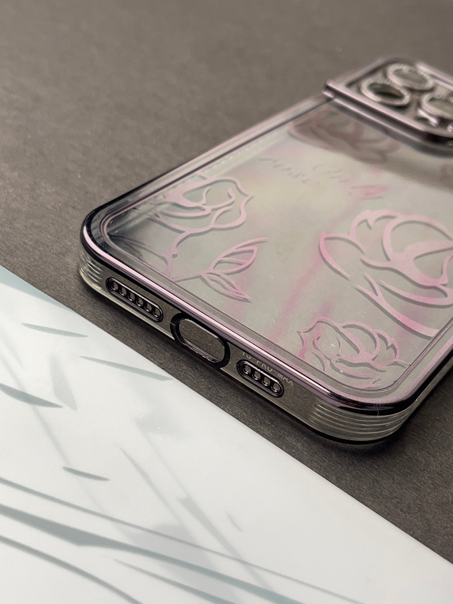 Black Rose Sparkling designer Soft Silicon Case For iPhone