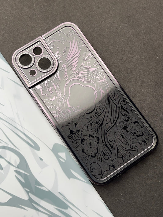 Black Sparkling designer Soft Silicon Case For iPhone