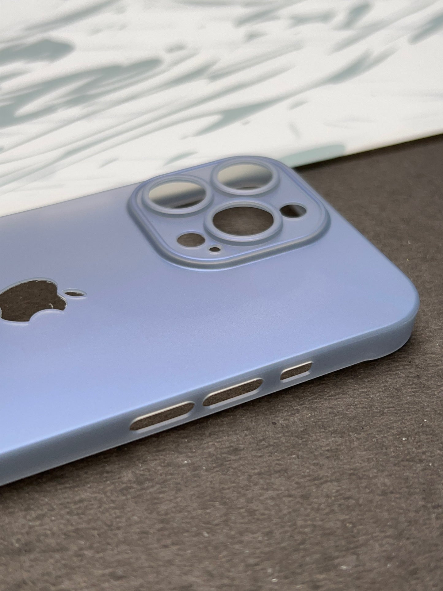 K-Doo Sierra Blue Ultra Slim Logo Cut Paper Case For iPhone