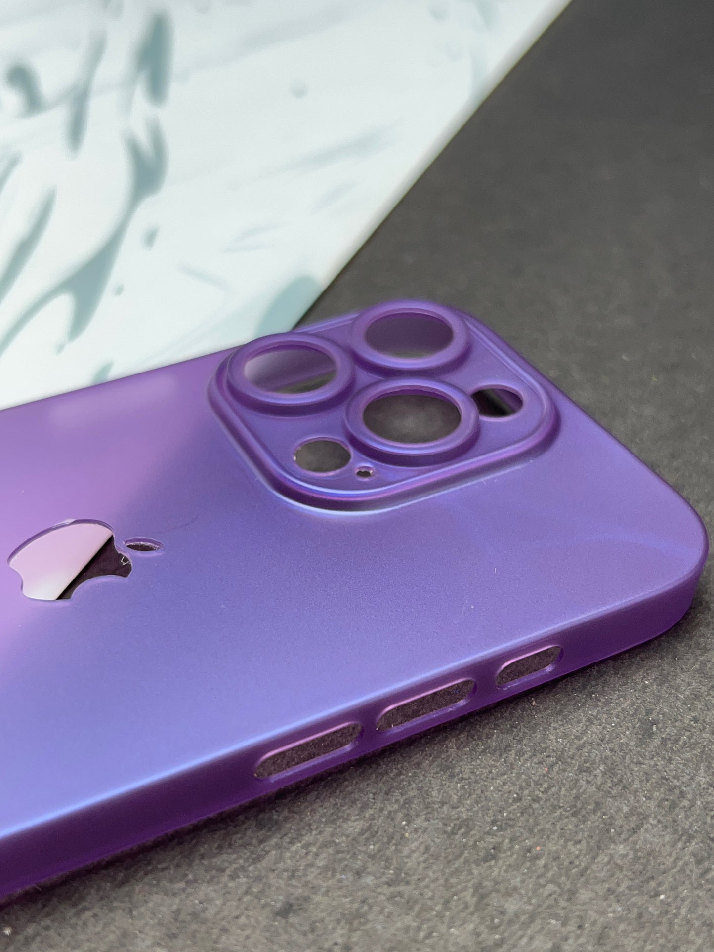 K-Doo Deep Purple Ultra Slim Logo Cut Paper Case For iPhone