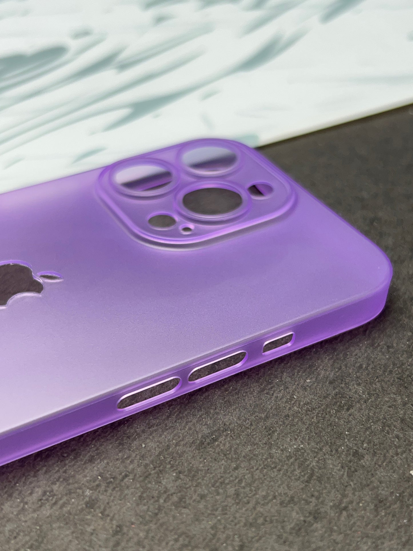 K-Doo Light Purple Ultra Slim Logo Cut Paper Case For iPhone