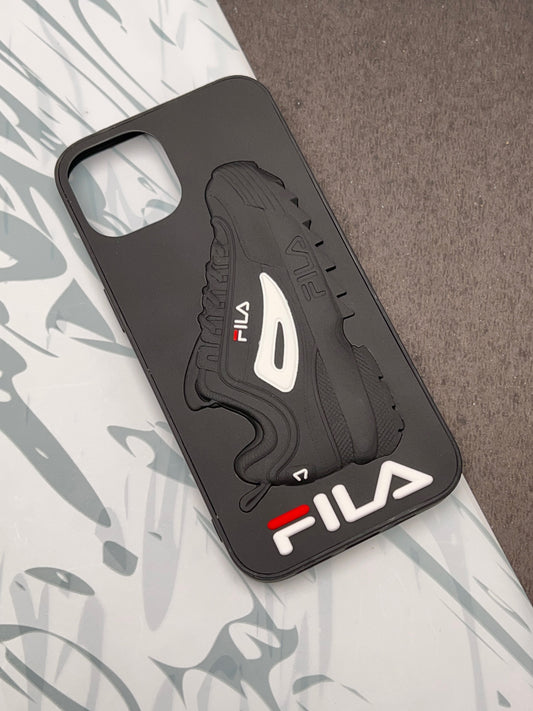 Fila Black 3D Shoes Design Stylish Case For iPhone