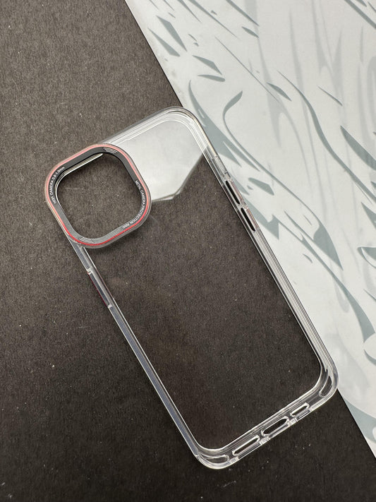 Stylish Crystal Clear Hard Back Soft TPU Edge Case For iPhone