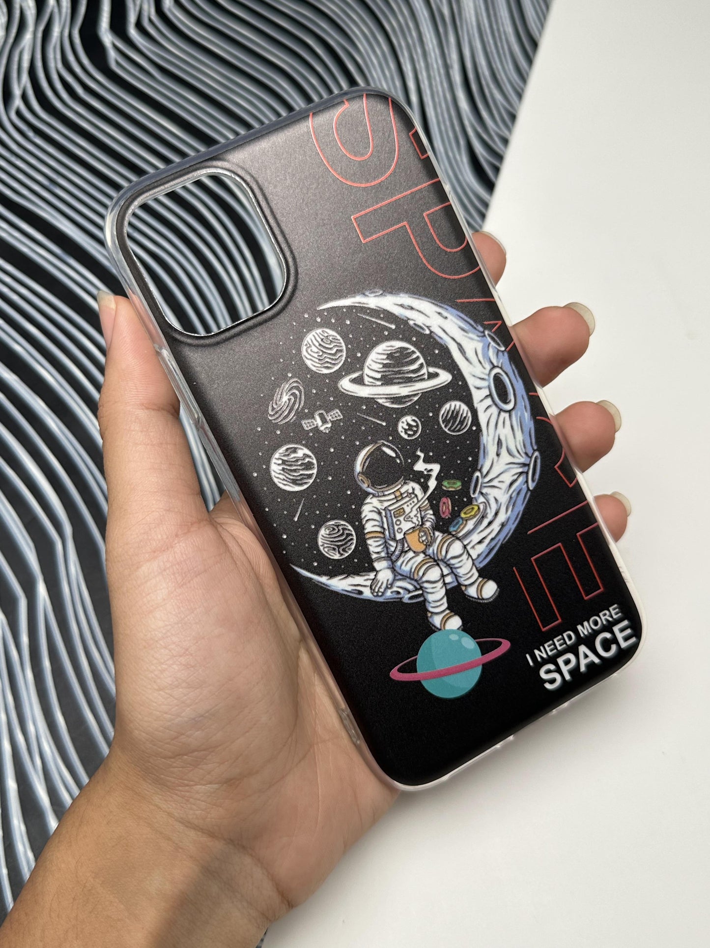 Classy SPACE Black Laser Matte Case For iPhone