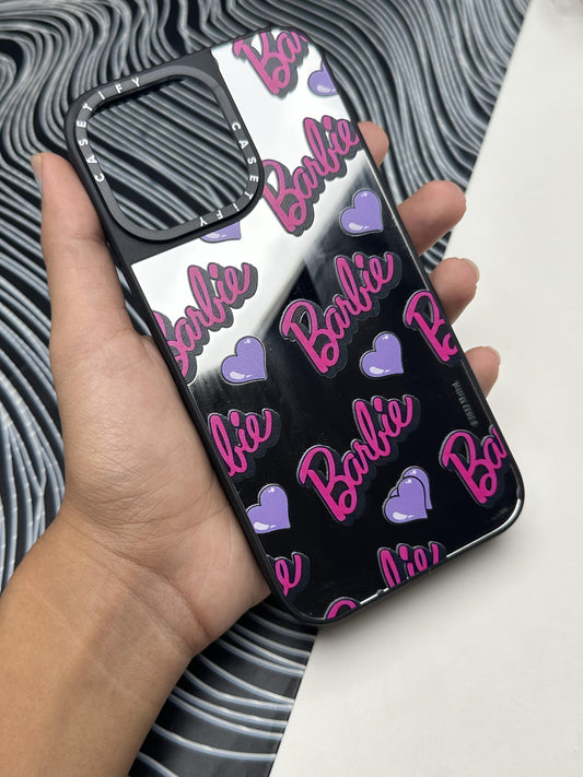 Barbie Heart Mirror Case For iPhone