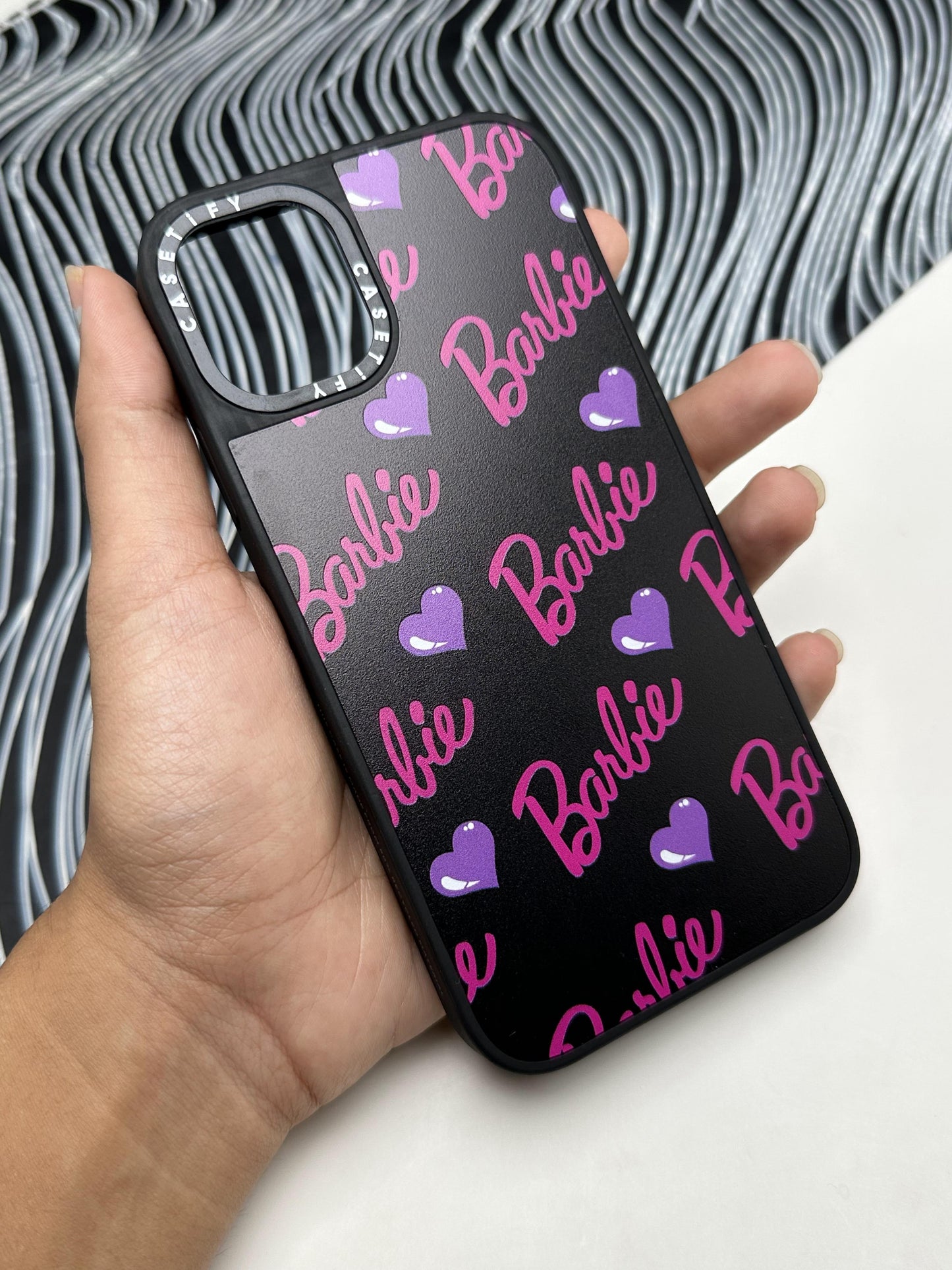 Barbie Heart Black Case For iPhone