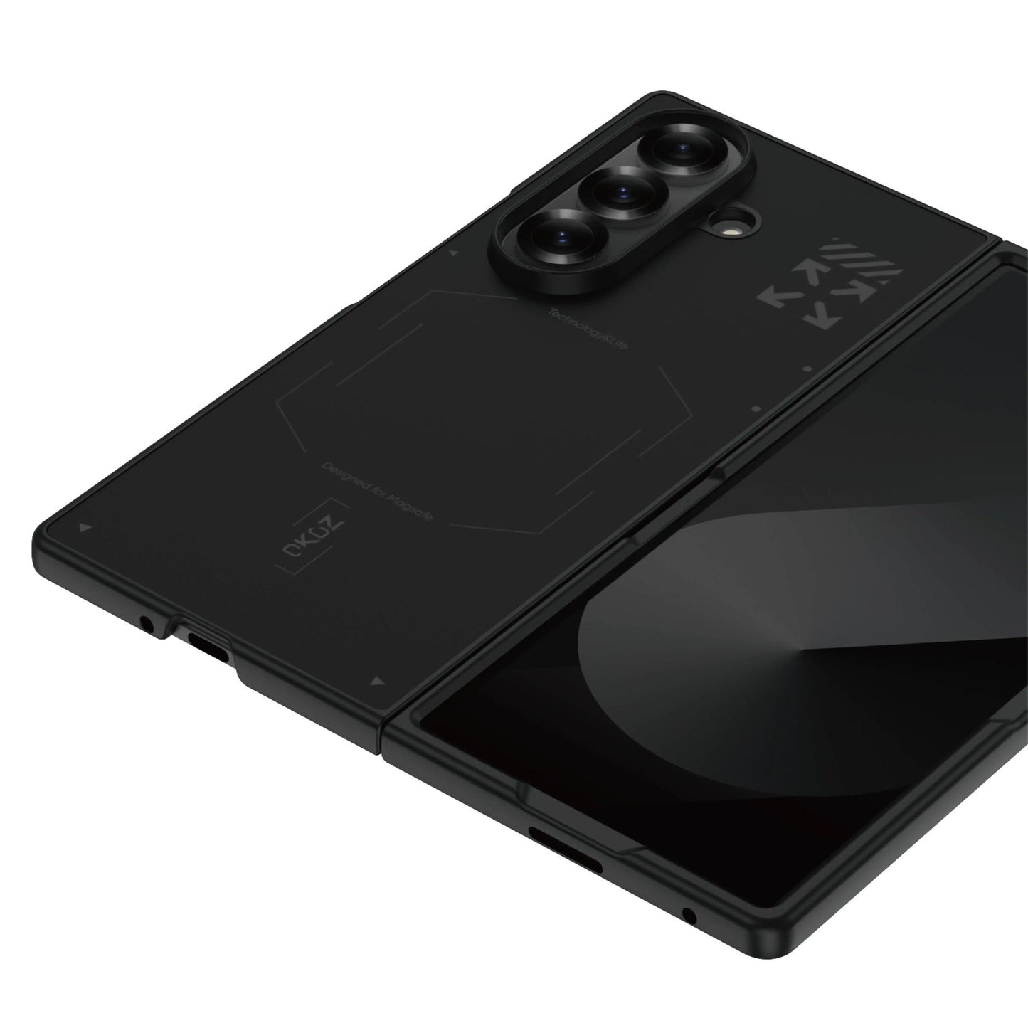 OKOZ Cyber Leather MagSafe Case for Samsung Galaxy Z Fold7