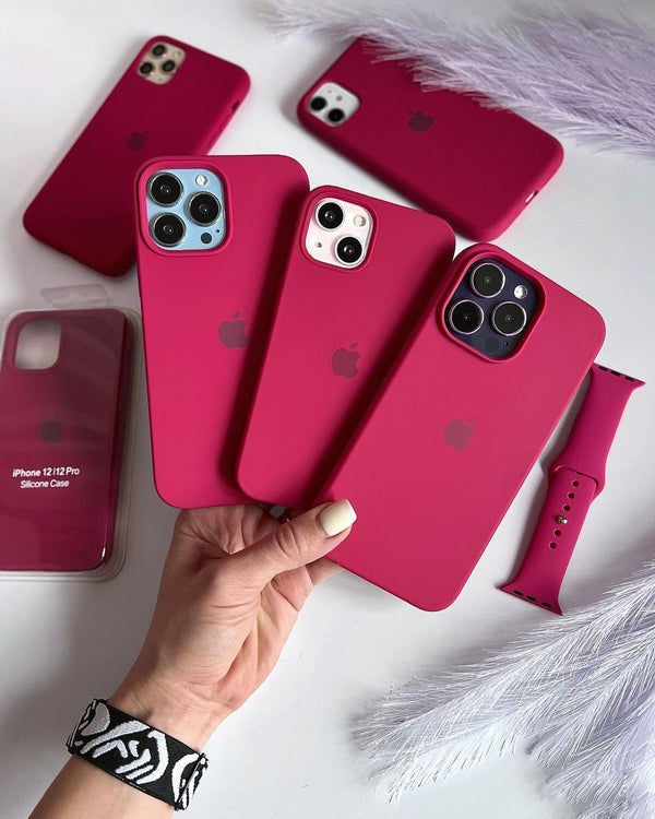 Rose Red OG Silicone Case for iPhone