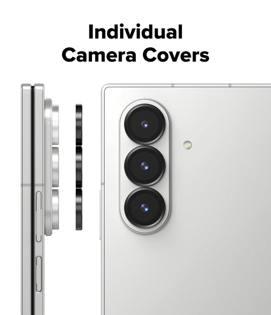 Blueo Camera Lens Frame Glass Compatible with Samsung Galaxy Z Fold7 - Black