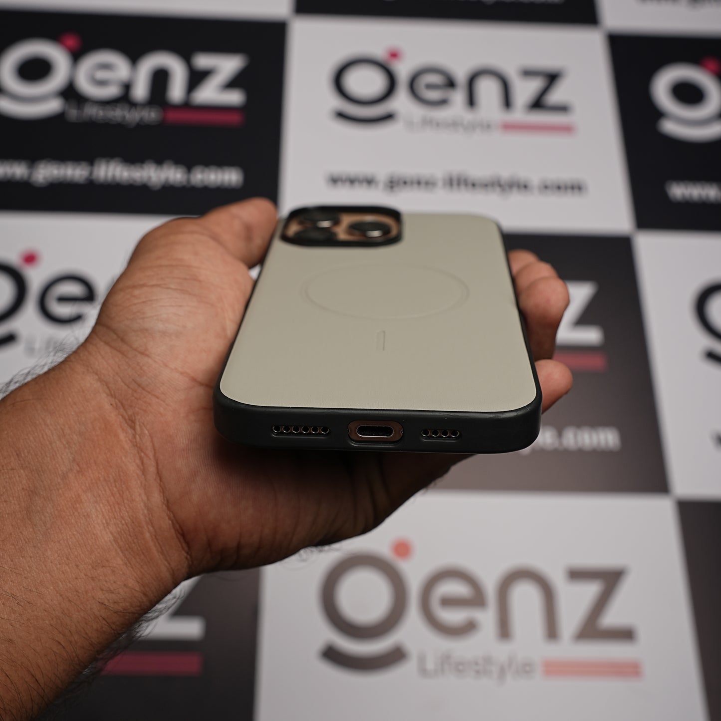 X-level Grey Duke Leather case with MagSafe for iPhone