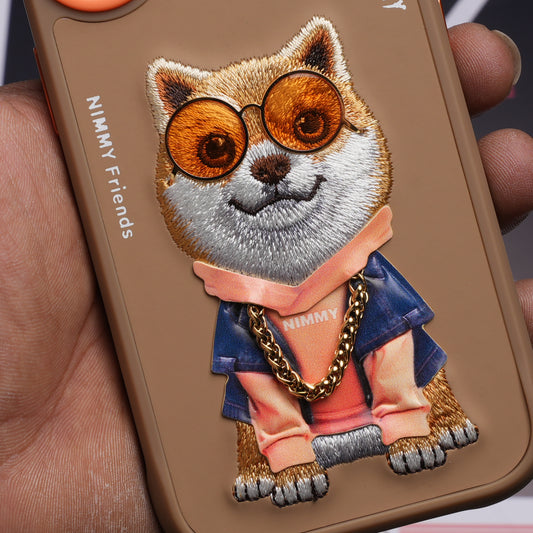 Nimmy Glasses Cool Dog Beige case for iPhone 17