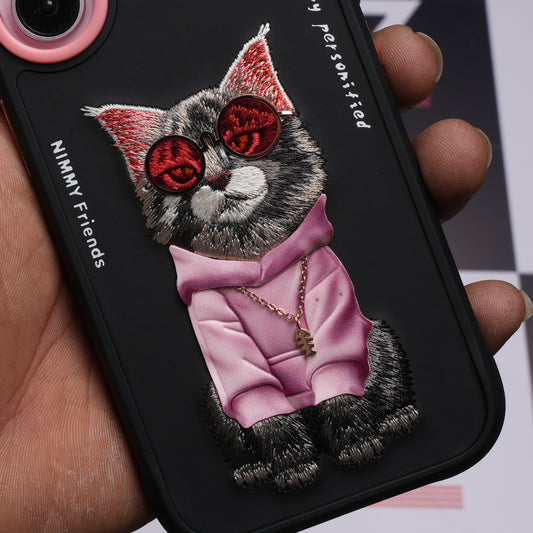 Nimmy Glasses Cool Cat Black case for iPhone 17