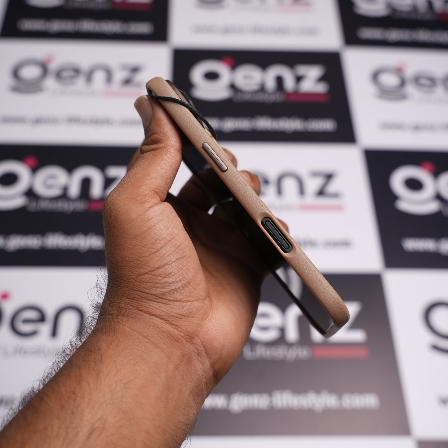 CaseBear Light Brown Vertex Leather MagSafe Case for iPhone AIR