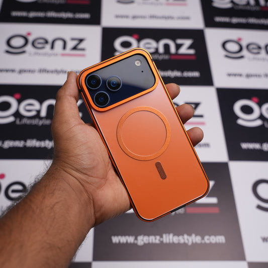 Xundd Orange Metal Hard Matte finish MagSafe Case for iPhone