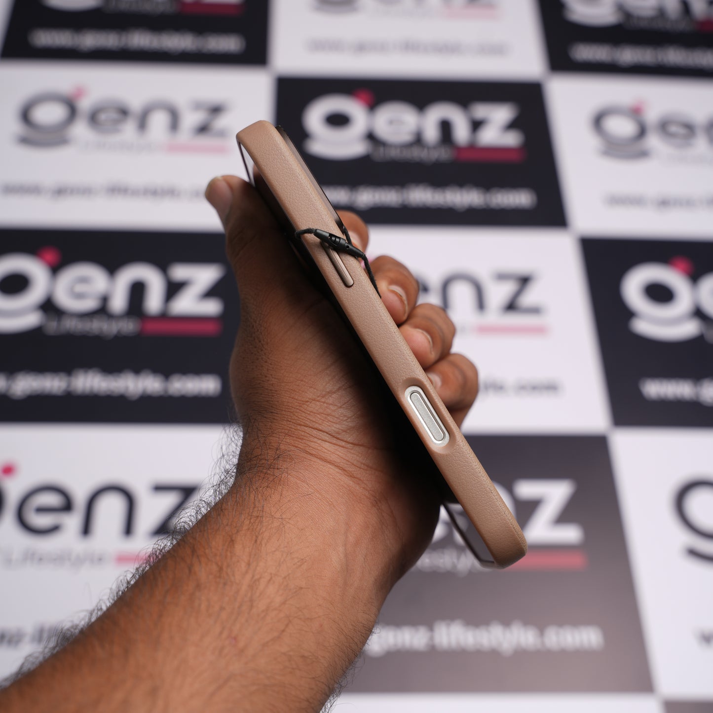 CaseBear Light Brown Vertex Leather MagSafe Case for iPhone