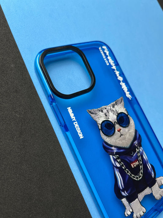 NIMMY Blue Cat Bumper Case For iPhone
