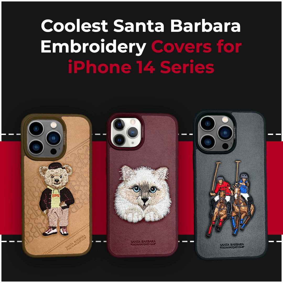 Coolest Santa Barbara Embroidery Covers for iPhone 14 Series