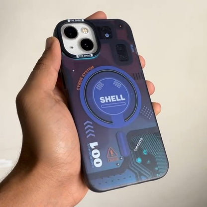 The SHELL Blue Printed case for iPhone