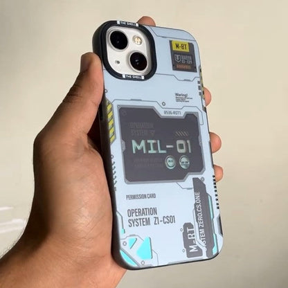 The SHELL MIL-01 White Printed case for iPhone