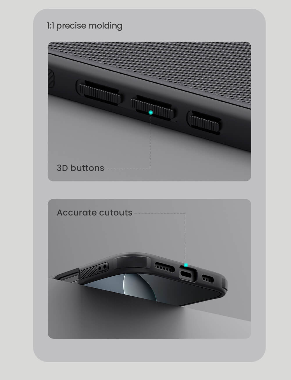 Nillkin Black Logo Cut Super Frosted Shield Pro Back Case for iPhone 16 Series