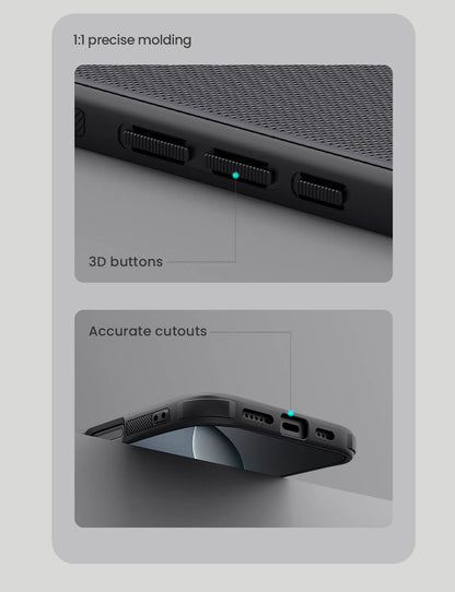 Nillkin Black Logo Cut Super Frosted Shield Pro Back Case for iPhone 16 Series