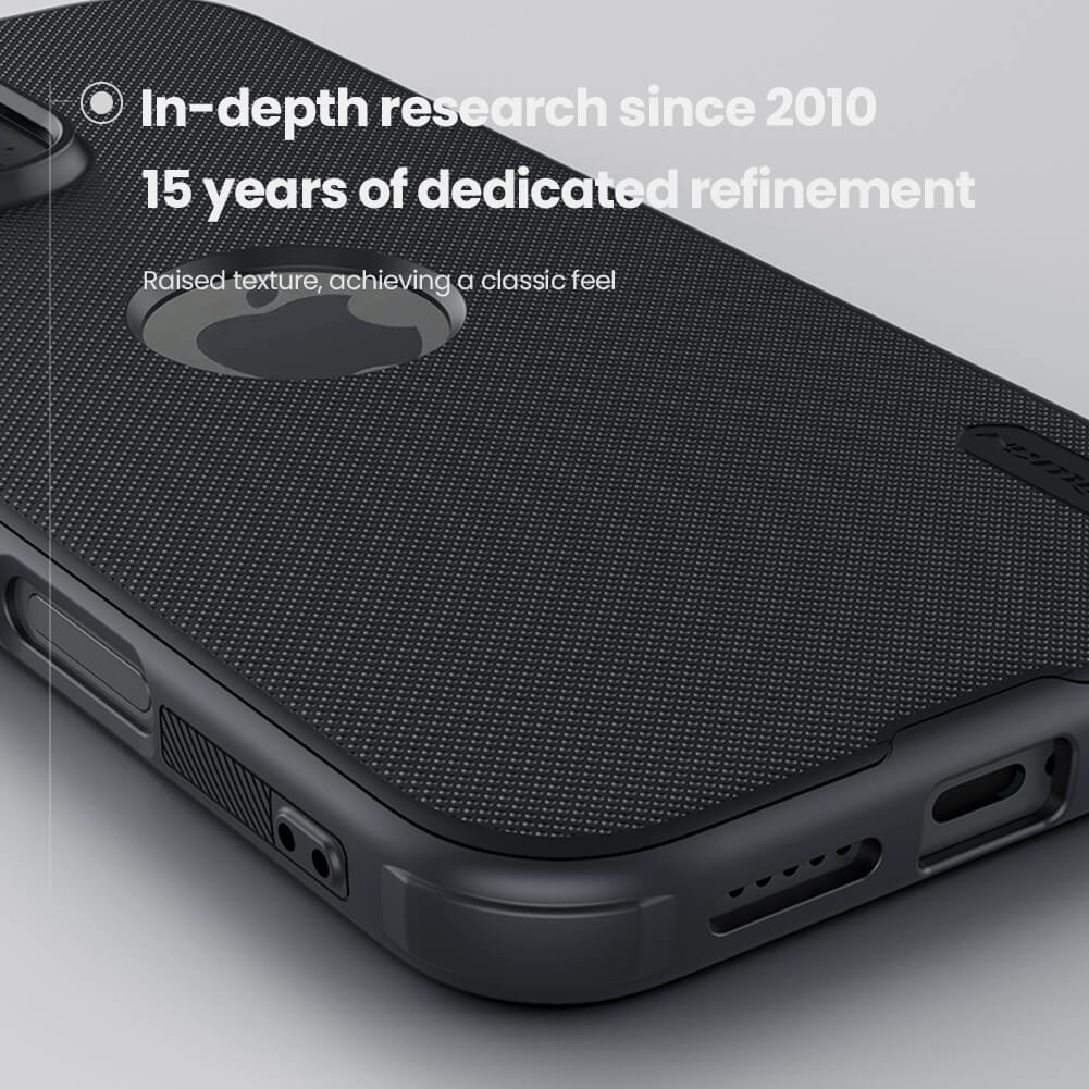 Nillkin Black Logo Cut Super Frosted Shield Pro Back Case for iPhone 16 Series
