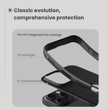 Nillkin Black Logo Cut Super Frosted Shield Pro Back Case for iPhone 16 Series