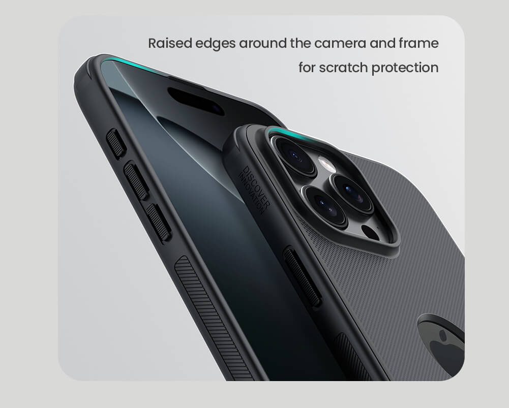 Nillkin Black Logo Cut Super Frosted Shield Pro Back Case for iPhone 16 Series