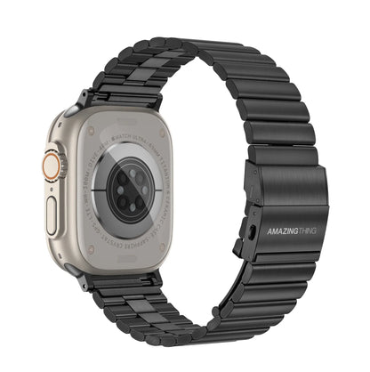 AMAZINGTHING Titan Steel Apple Watch Band Ergonomic Design for All-day Wear For Apple Watch 49mm/46mm/45mm/44mm