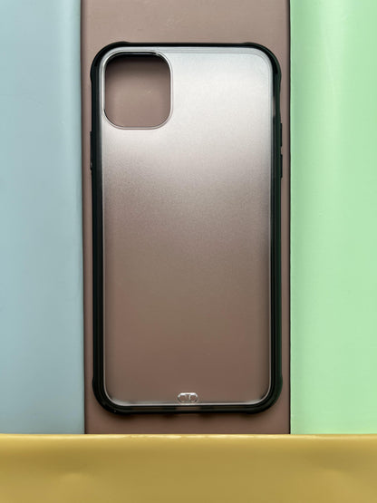 Clear Black Matte Transparent Case For iPhone