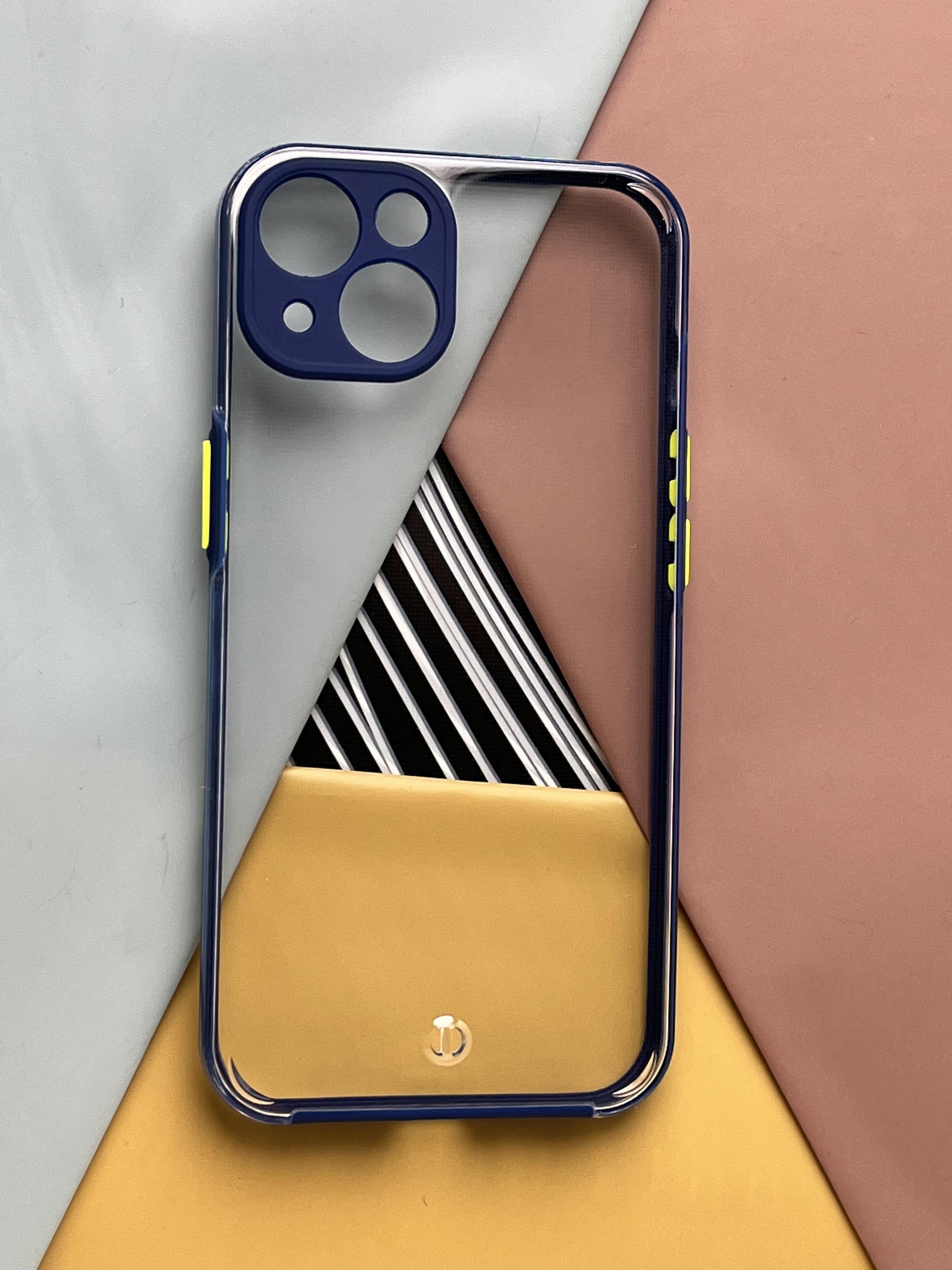 Clear Acrylic Blue Hard PC Non-Yellow case for iPhone