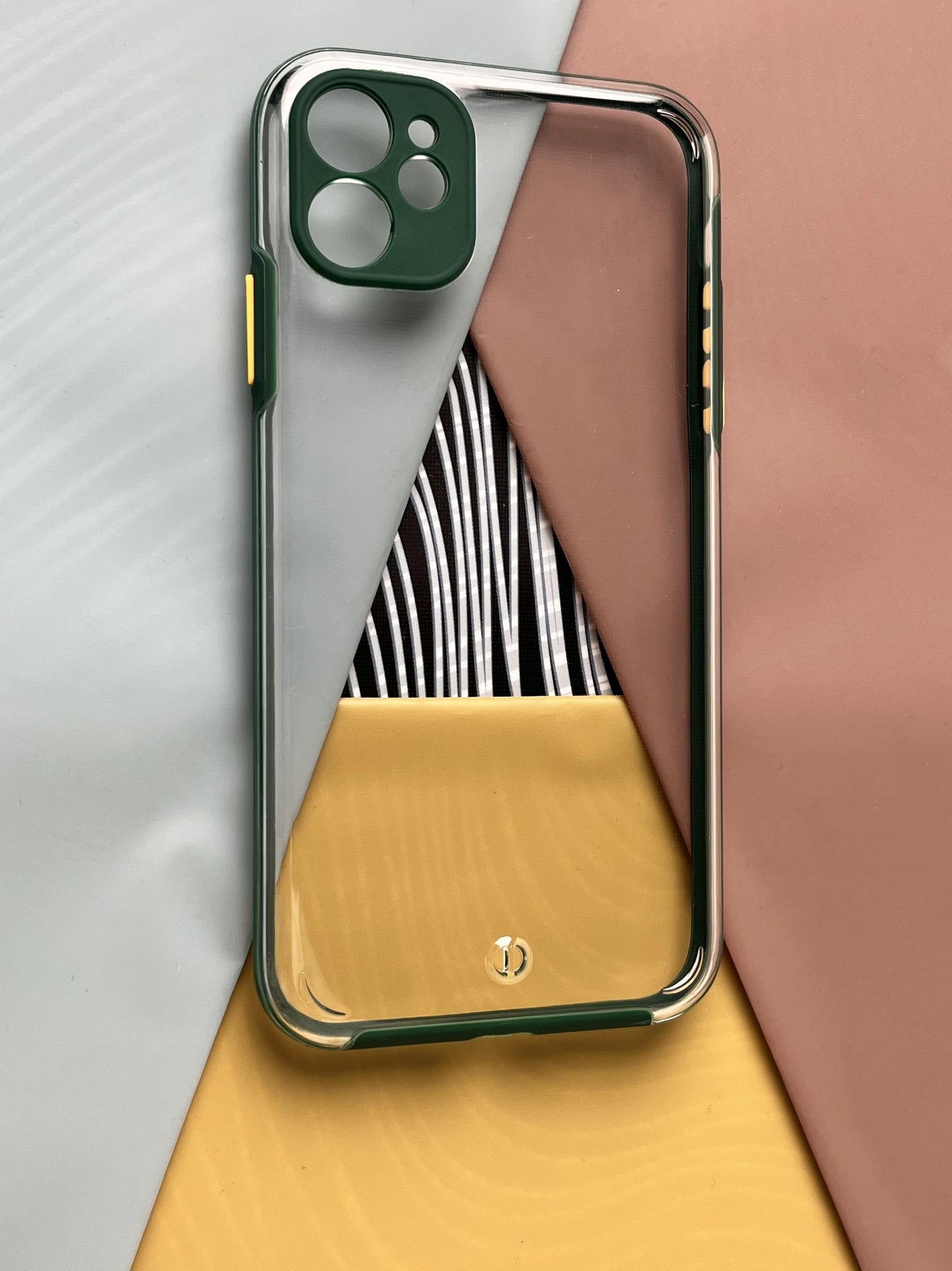 Clear Acrylic Green Hard PC Non-Yellow case for iPhone