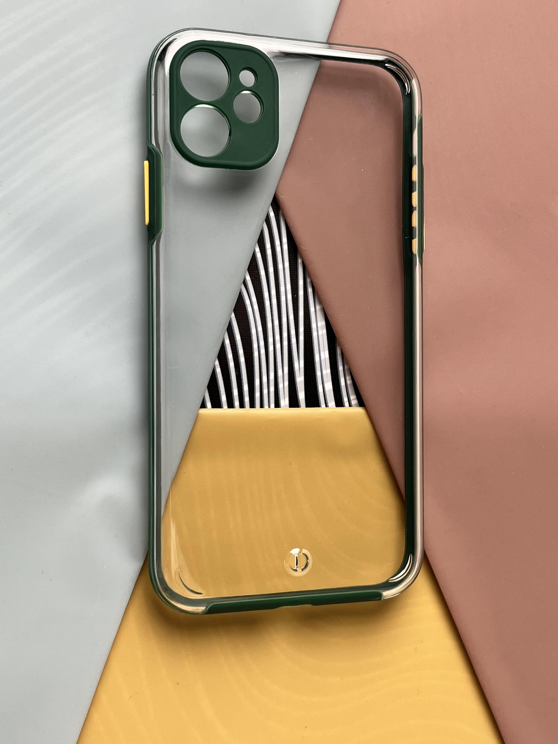 Clear Acrylic Green Hard PC Non-Yellow case for iPhone