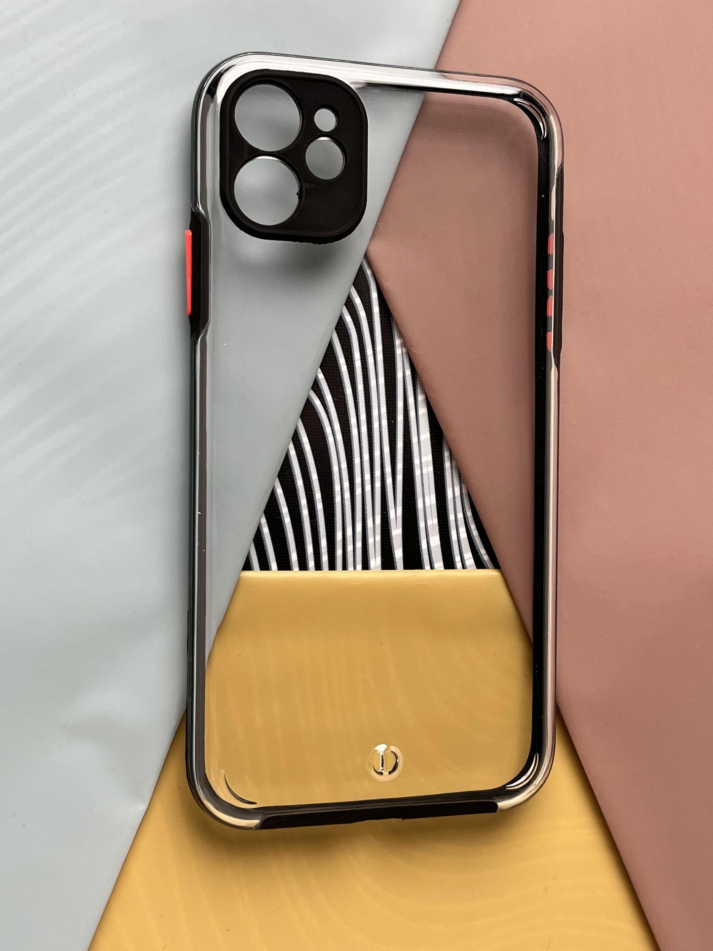 Clear Acrylic Black Hard PC Non-Yellow case for iPhone