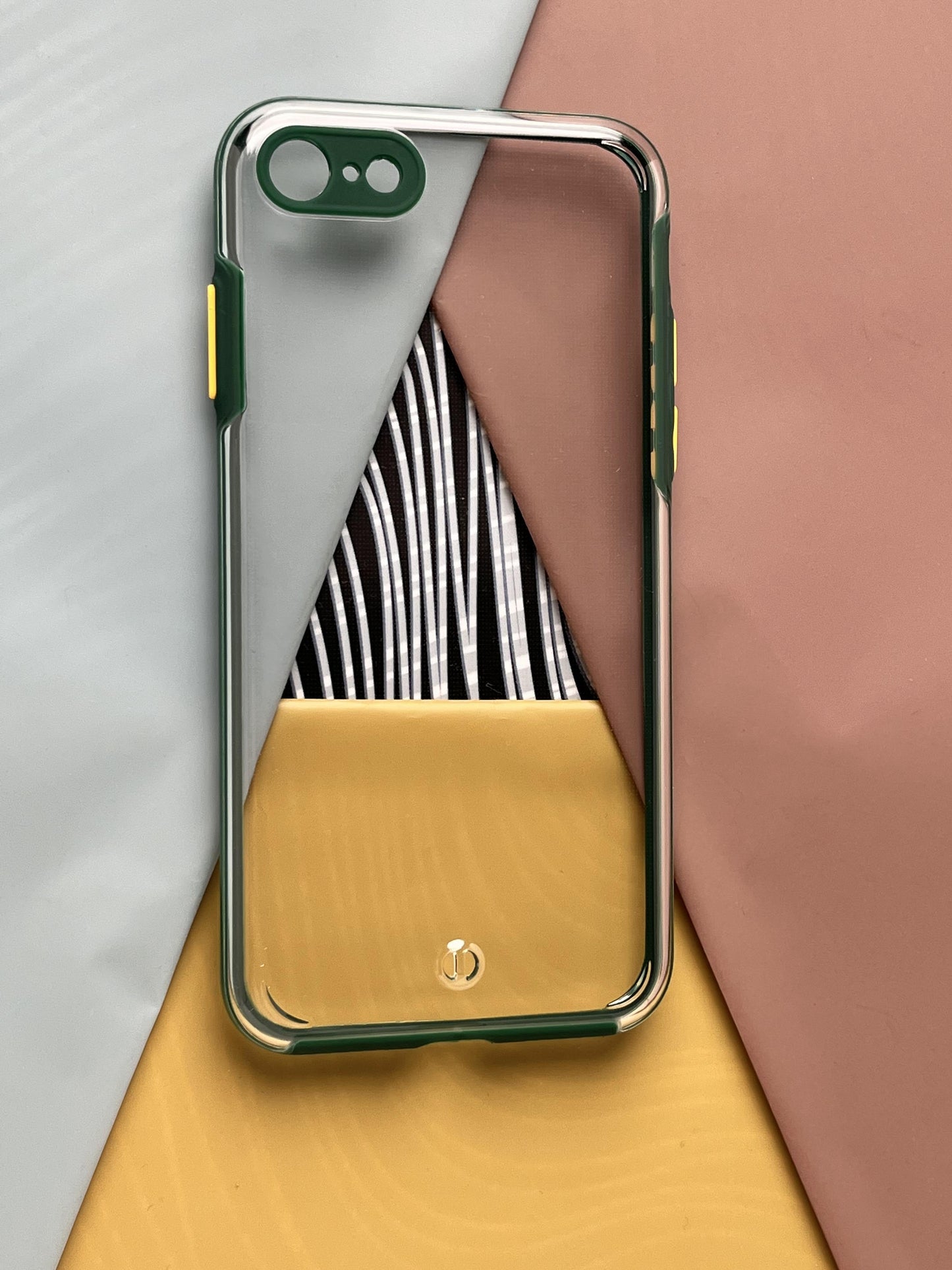 Clear Acrylic Green Hard PC Non-Yellow case for iPhone