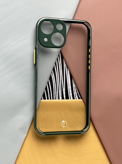 Clear Acrylic Green Hard PC Non-Yellow case for iPhone