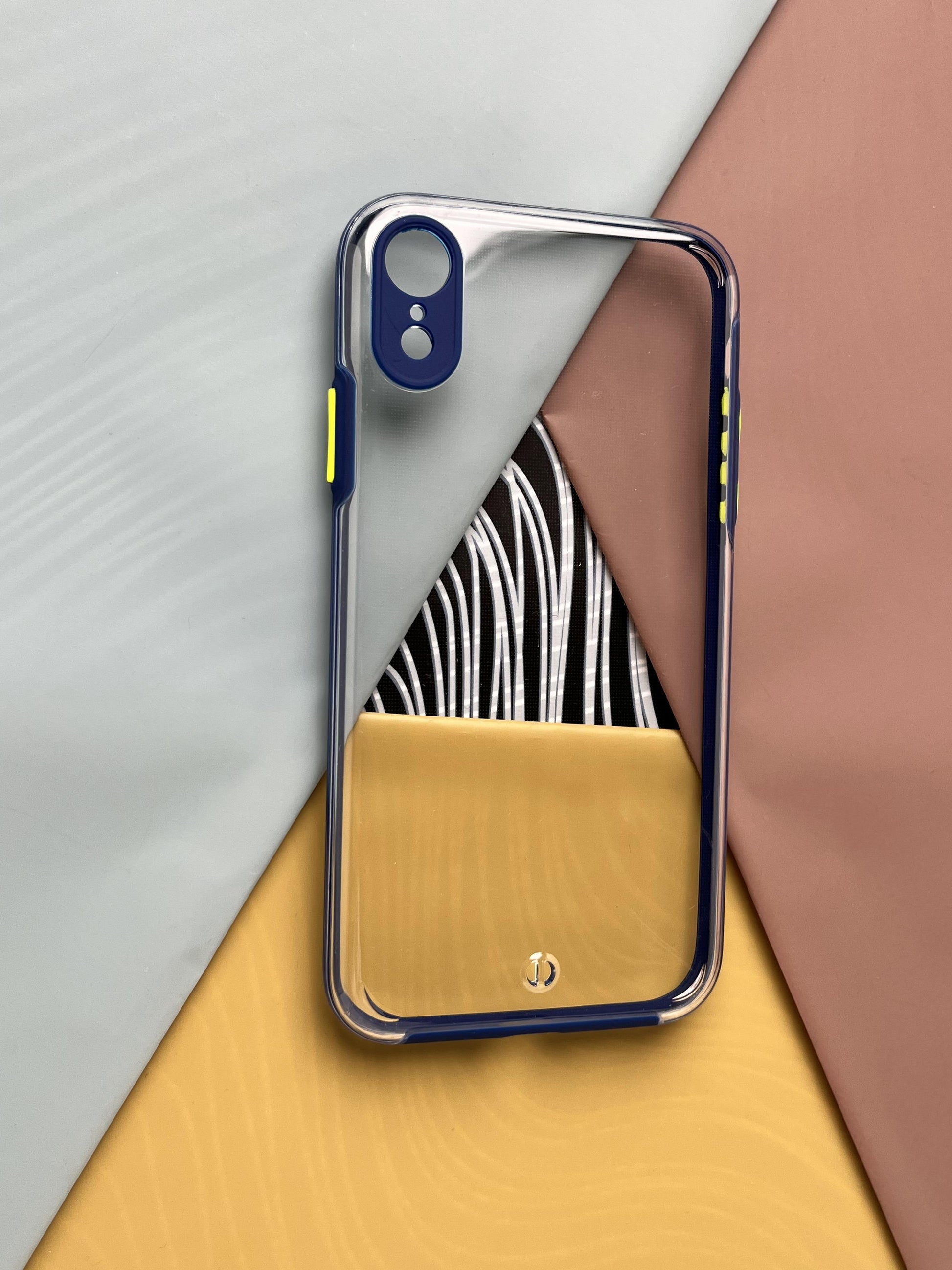 Clear Acrylic Blue Hard PC Non-Yellow case for iPhone