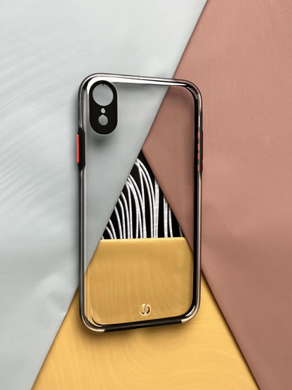 Clear Acrylic Black Hard PC Non-Yellow case for iPhone